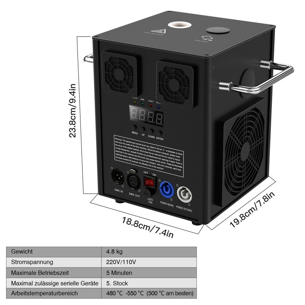 2x 700W Cold Spark Machine w/ Case DMX Wireless Remote Control Firework Machine