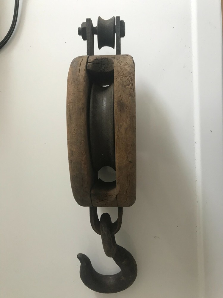 Antique Wood Pulley