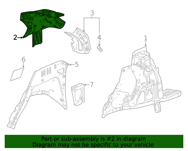 Genuine GM Inner Quarter Panel 60003509