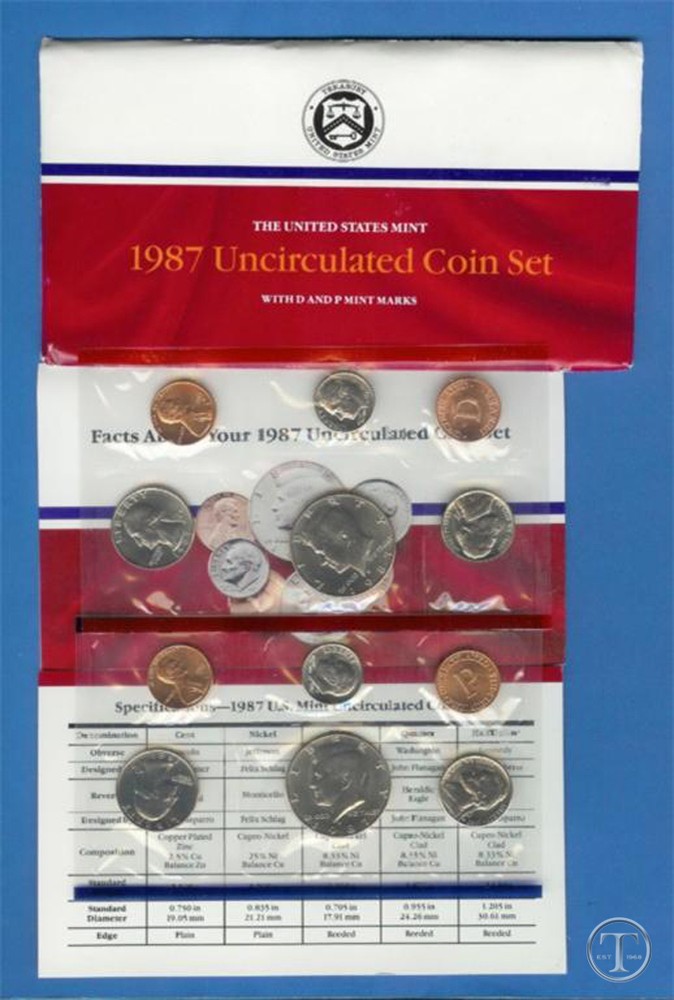 1987 Mint Set P D  Kennedy - Complete