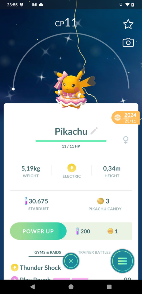 Shiny Pikachu Pop Lv1 - Registered 20k dust
