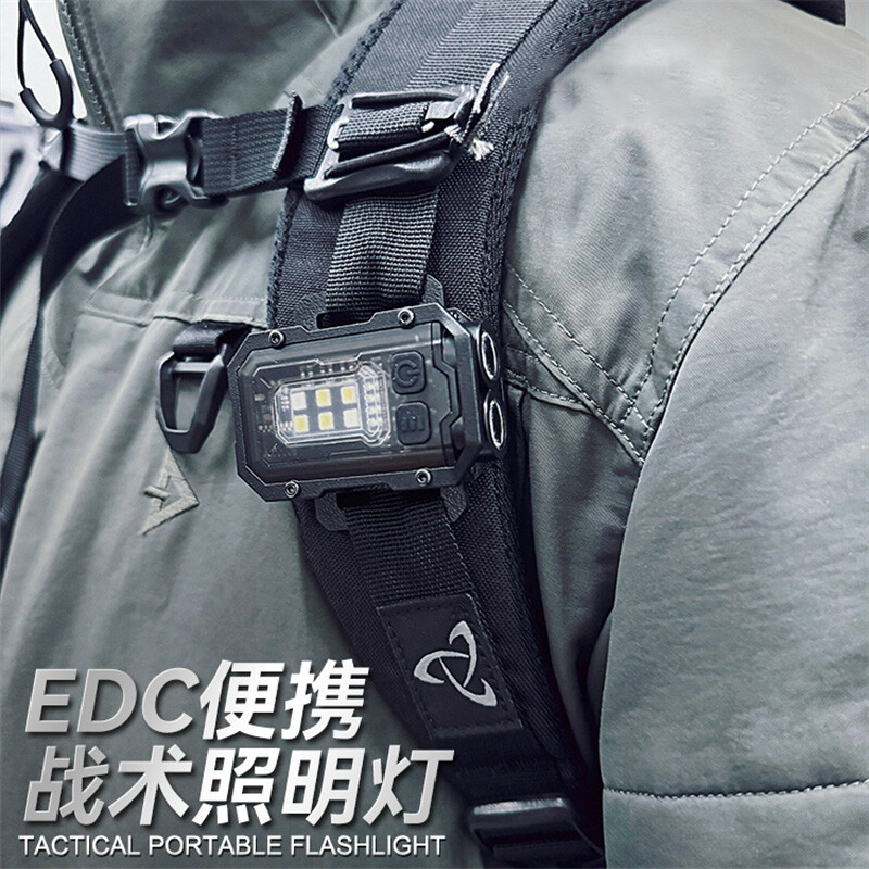 Tactical Lighting Mini Flashlight Portable Tool Molle Outdoor Backpack Mount