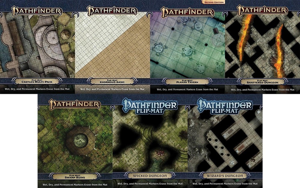 Pathfinder Flip-Mat: Assorted Maps, OOP, Basic, Castle, Dungeon, Ruins, + More