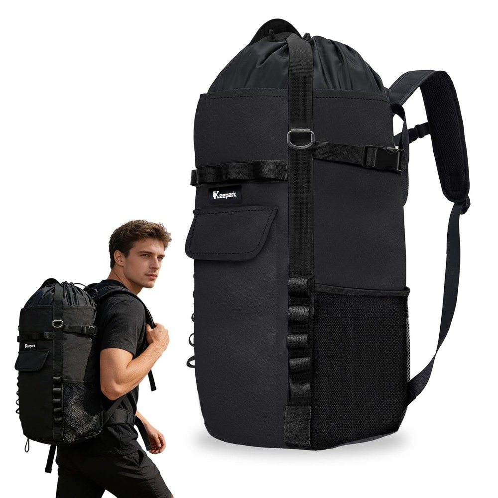 Rock Climbing Rope Storage Bag - Large Capacity Tree Rope Storage Backpack, W...