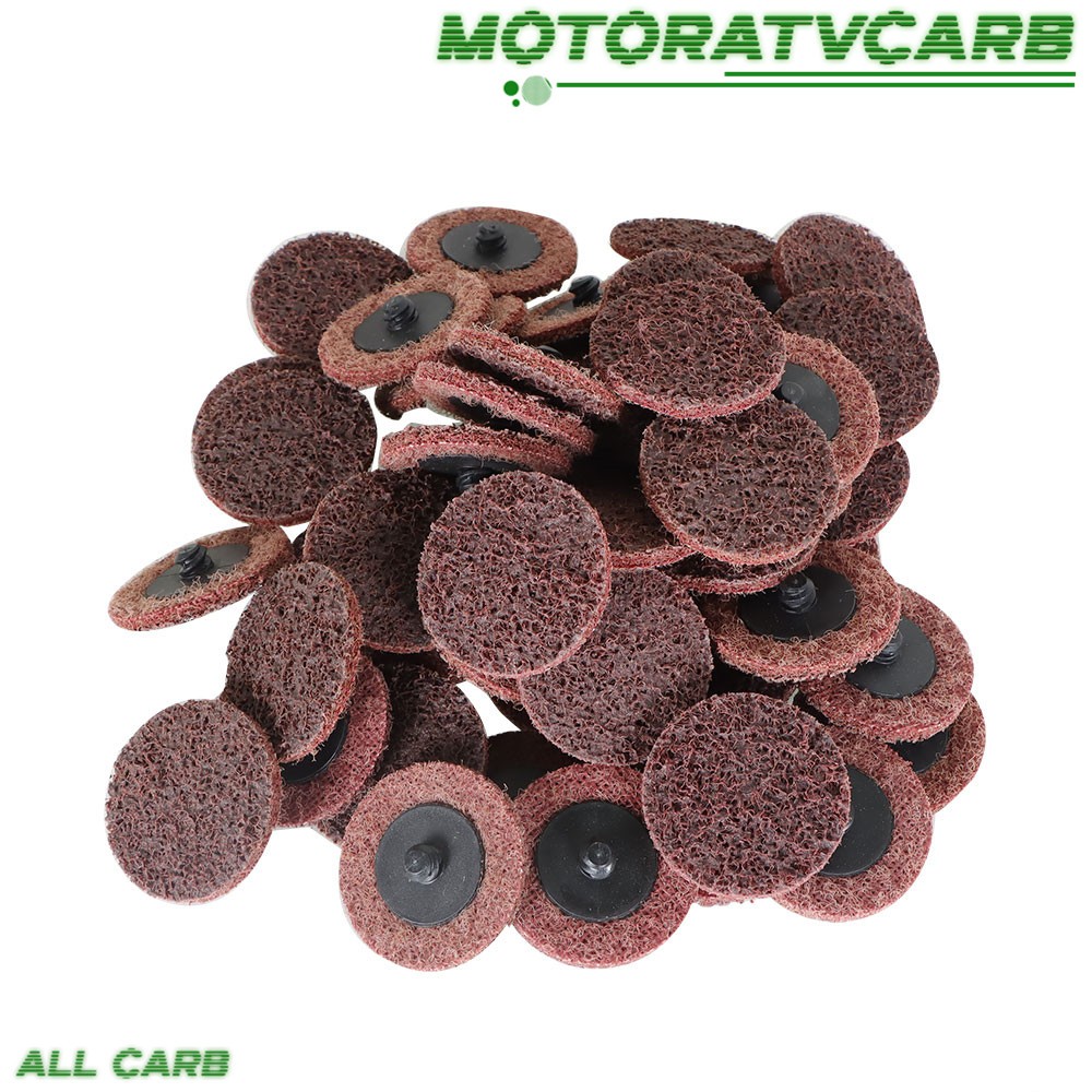 ALL-CARB 50× 2" Medium Surface Conditioning Discs Roll Lock Grinder Sanding Pads