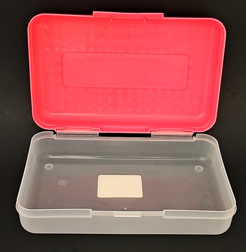 Vtg. Pink SPACEMAKER Pencil Box Eldon Storage Container
