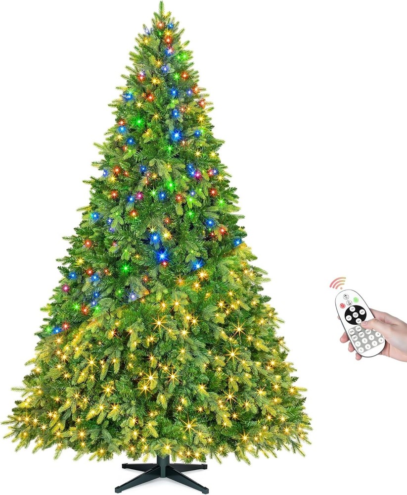 Rotating Prelit Artificial  Christmas Tree with 8 Lighting Modes, Timer & Remote