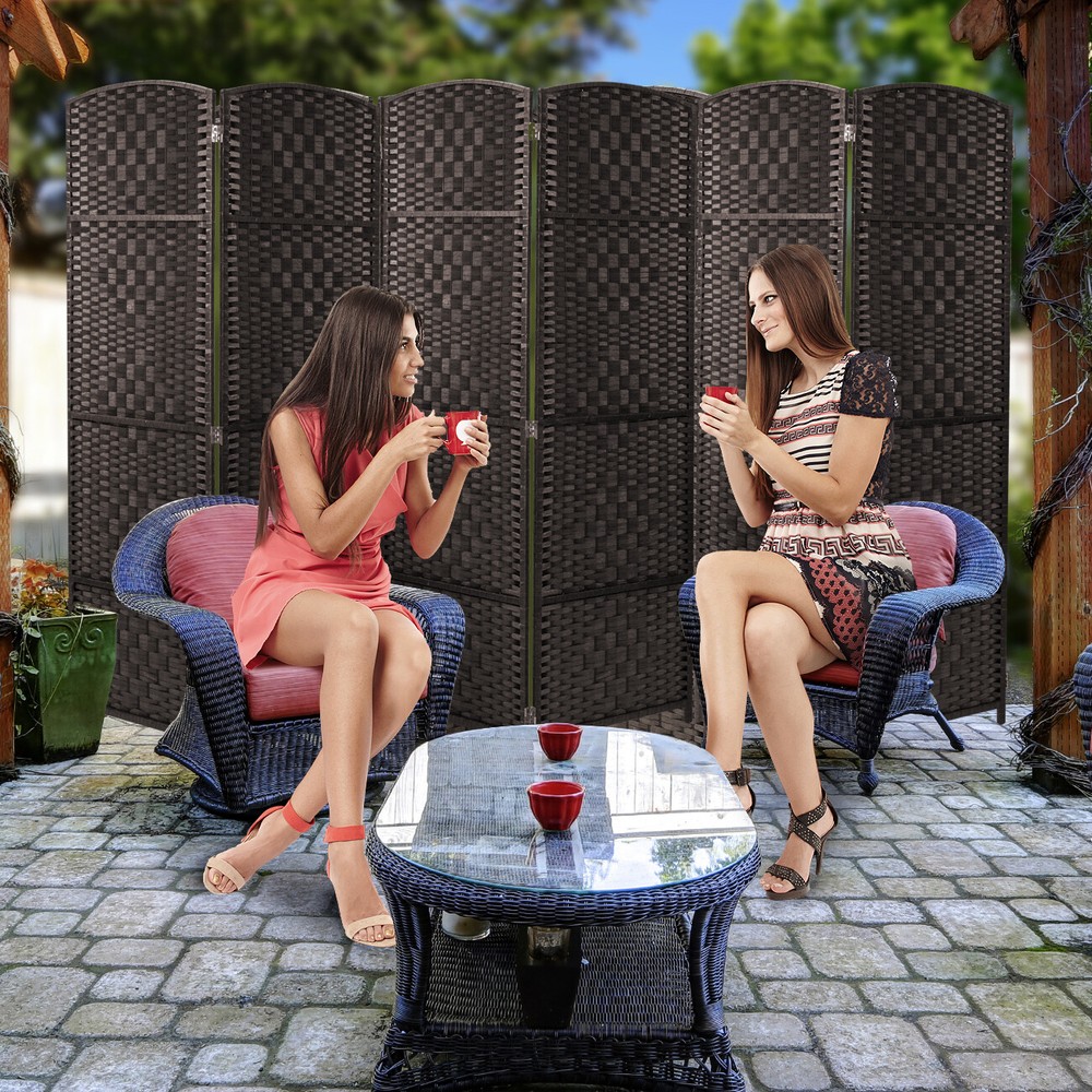 6' Tall Foldable Panel Partition Wall Room Divider Double Hinged Privacy Screen