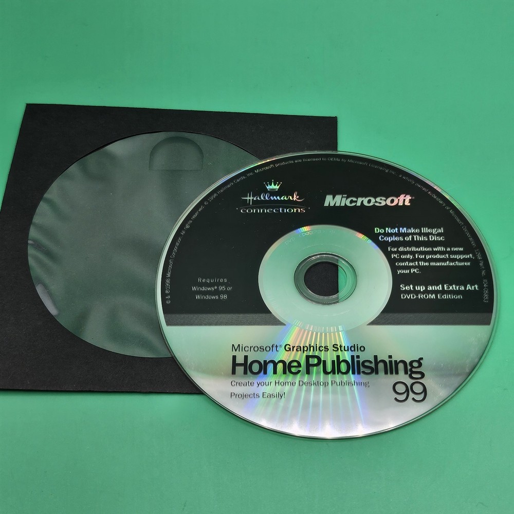 Microsoft Graphics Studio Home Publishing 99 Disc 3 PC CD-ROM Hallmark Tested