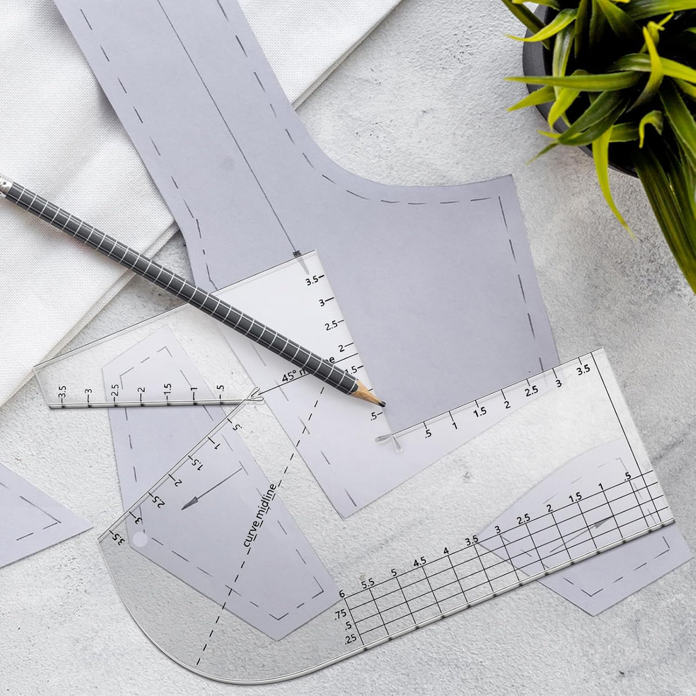 2 Pack Boxed Bag Making Template Acrylic Template Patchwork Ruler Sewing Tools S