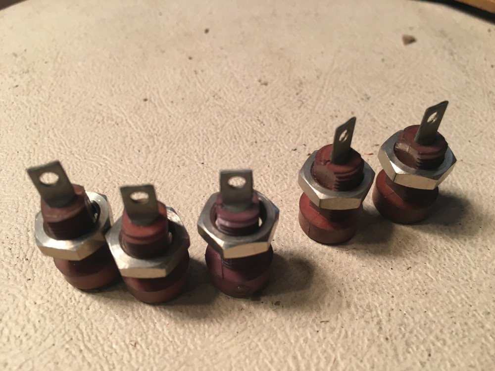 5 Pomona Electronics Panel Mount Banana Jack, New, Brown