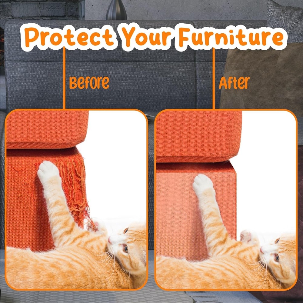 "12Pack Couch Protector from Cat Claws, Doublesided Cat Scratch Furniture Protec