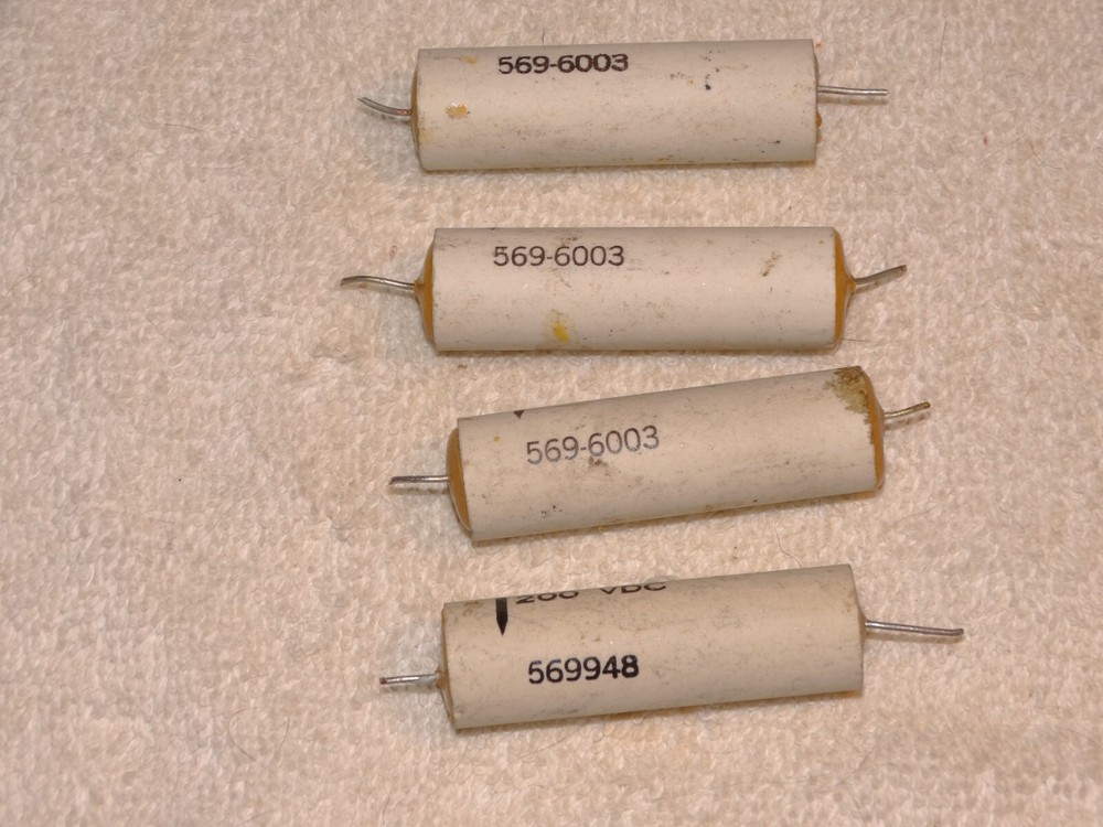 4 -Vintage Electric Utilities/Hammond Ceramic Capacitor Pulls .167 mfd 200vdc