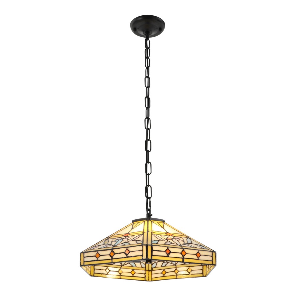 Elegant 2-Light Adjustable Pendant Light - Iron & Glass, Ceiling Mount