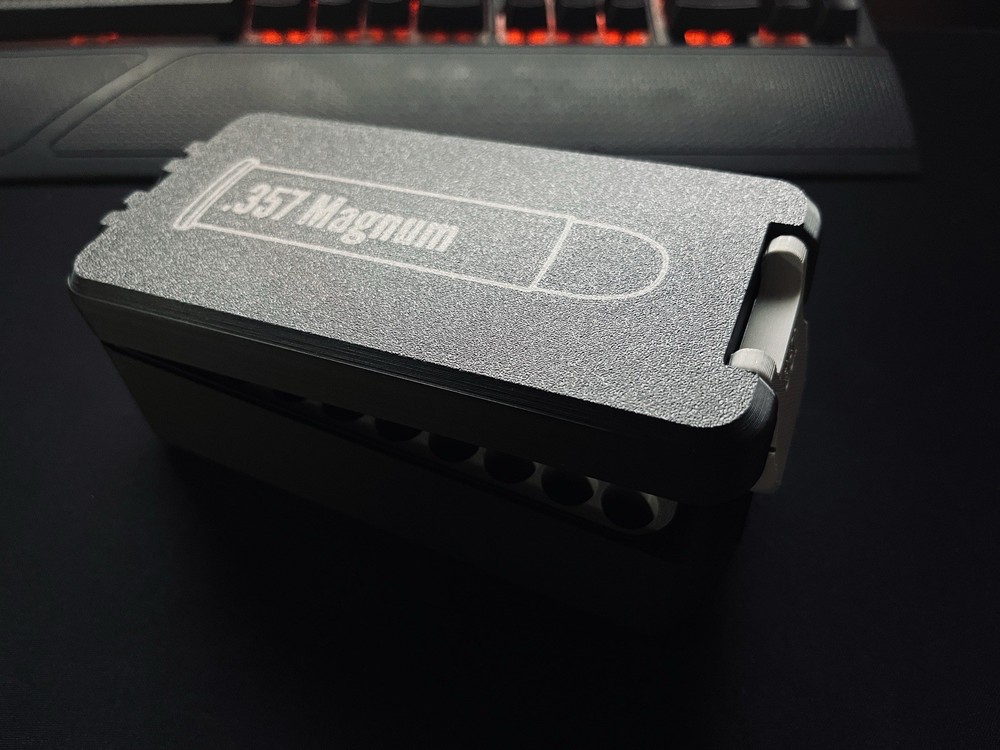 .357 Magnum Caliber 50 Round Ammunition Storage Container 3D Printed