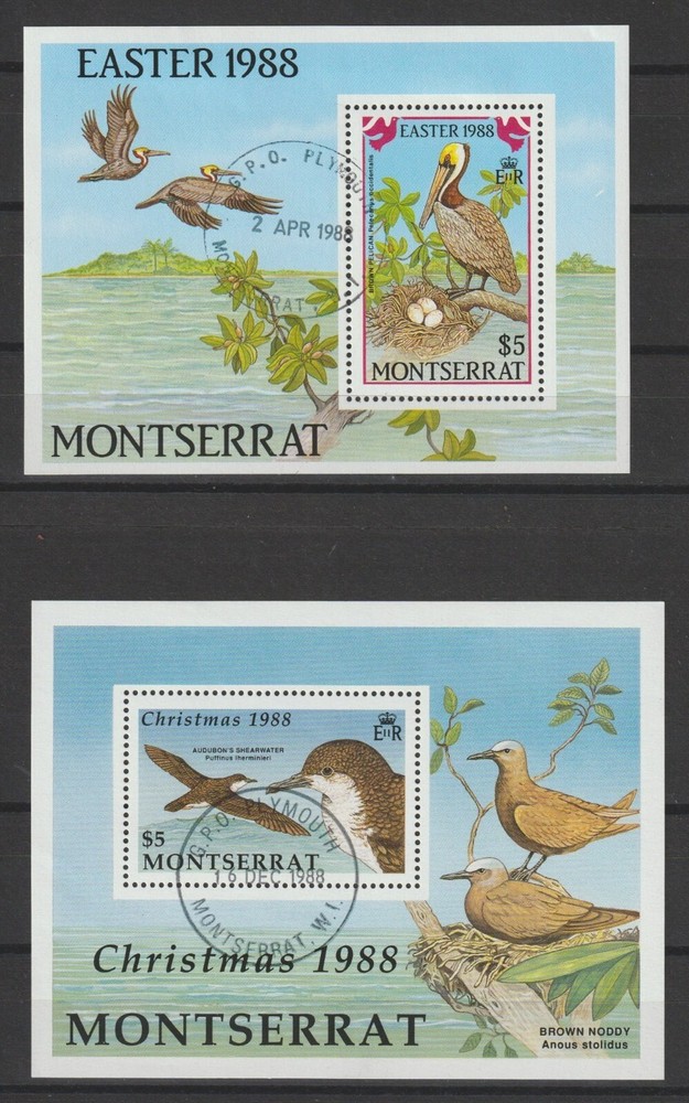 MONTSERRAT 1988 SG MS752 + MS781 USED