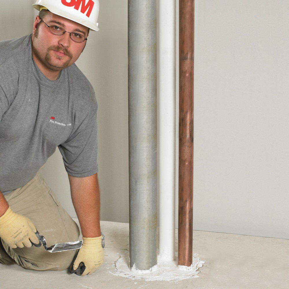 3M Fire Barrier Mortar, Gray, 5 Gallon (Pail)