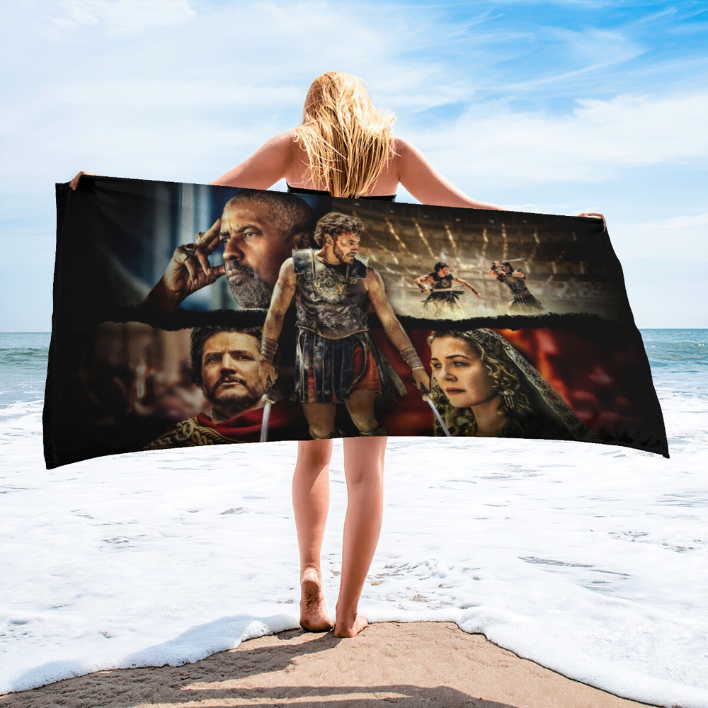 Gladiator Beach Towel Quick Drying Microfiber 30"x60" Birthday Gift