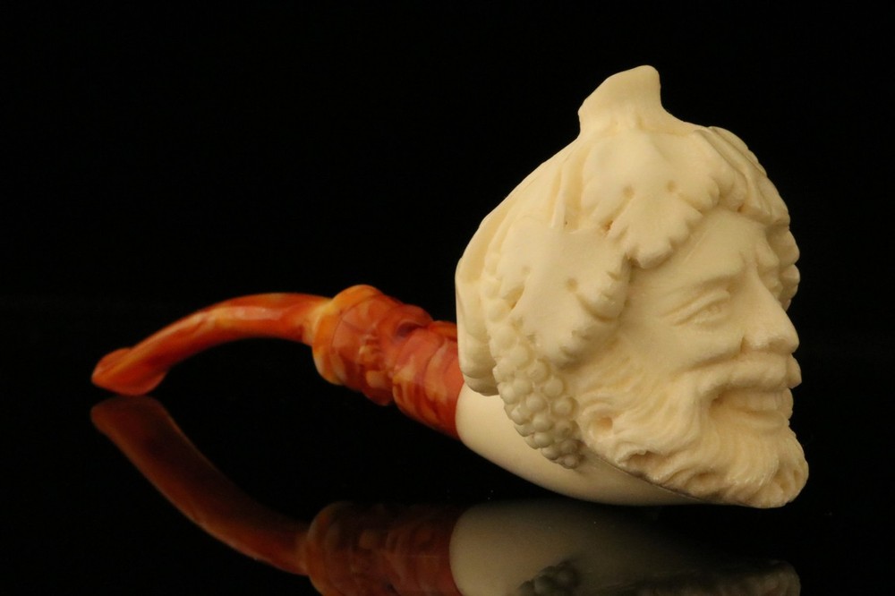 Bacchus Block Meerschaum Pipe with fitted case M1829