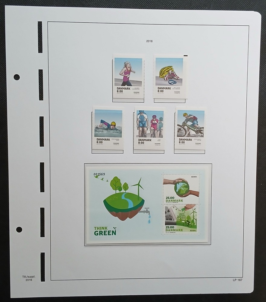 2016 Denmark Year Set On Stender Hingless Pages