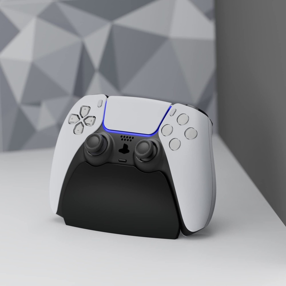 PlayVital Solid Black Controller Display Stand for ps5, Gamepad Accessories D...