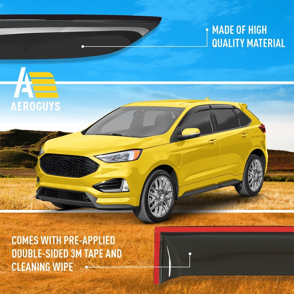 Rain Guards Vent Visors Shade for 2015-2025 Ford Edge