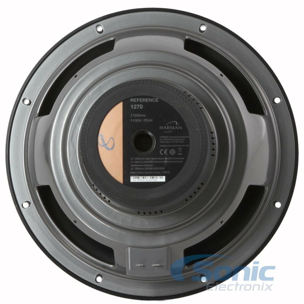 Infinity REF1270 Reference Series 275W Single 2 or 4 Ohm 12" Car Subwoofer
