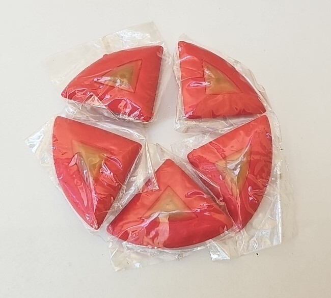 Red Triangular Erasers 2.5" X 1.5" - 5 Pack