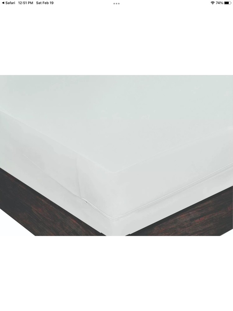 MAINSTAYS Waterproof Zippered Vinyl Mattress Protector Twin