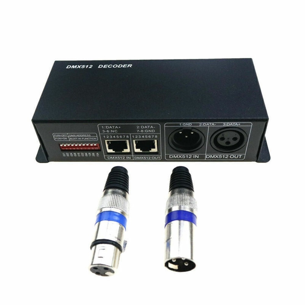 DC12V~24V LED RGBW DMX 512 Controller Decoder Dimmer 4 Channel 8A Stripe Light A