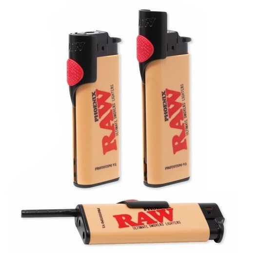 RAW PHOENIX ULTIMATE SMOKERS LIGHTER - Adjustable WIND SCREEN, POKER Refillable