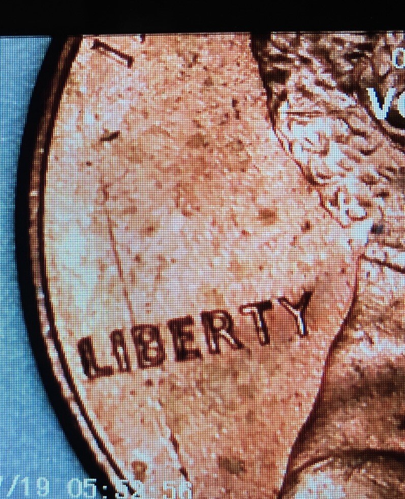 1983 Lincoln Cent Die Crack Error Thru Liberty