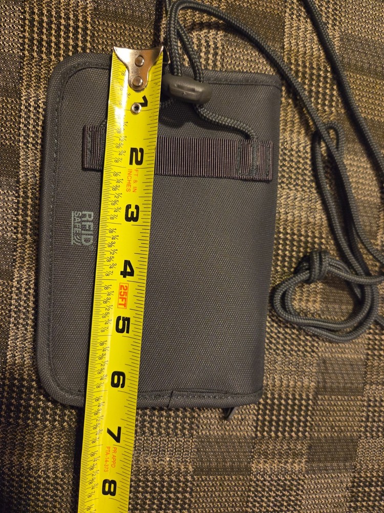 Pacsafe® RFIDsafe™ RFID blocking compact travel organizer, gray (orange inside)