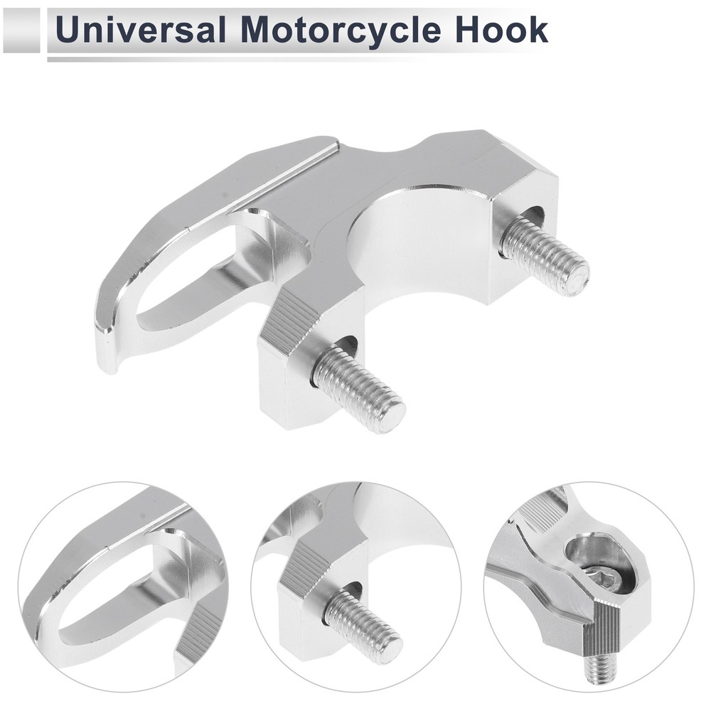 Motorcycle hook 1 set silver 49mm