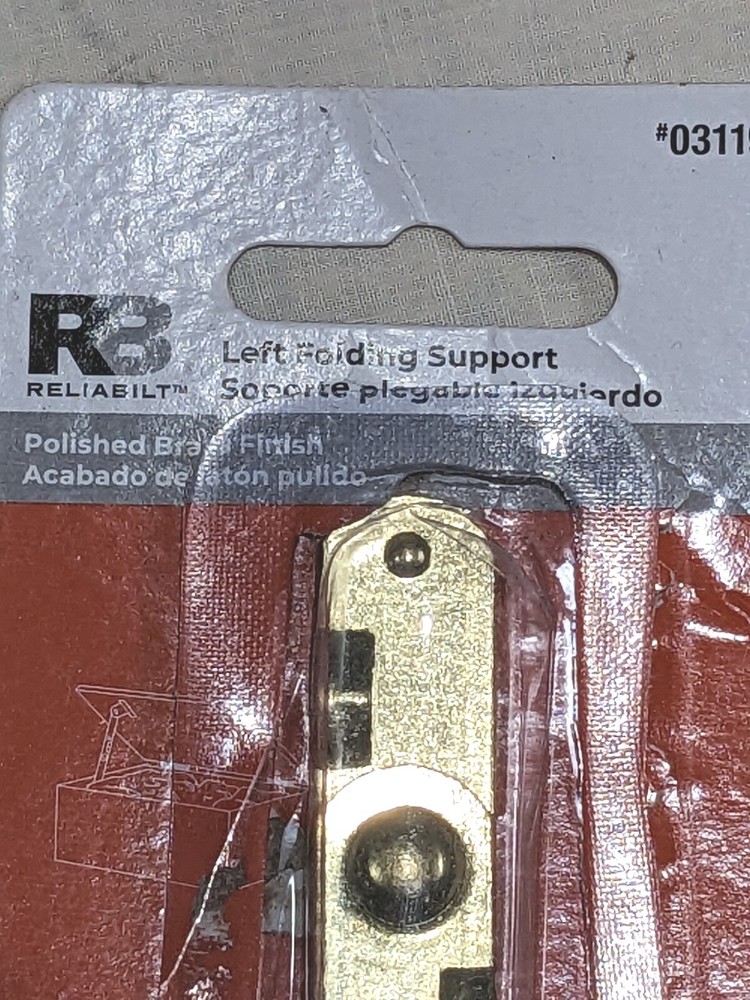 RELIABILT Folding Support Left Side Brass 0311972