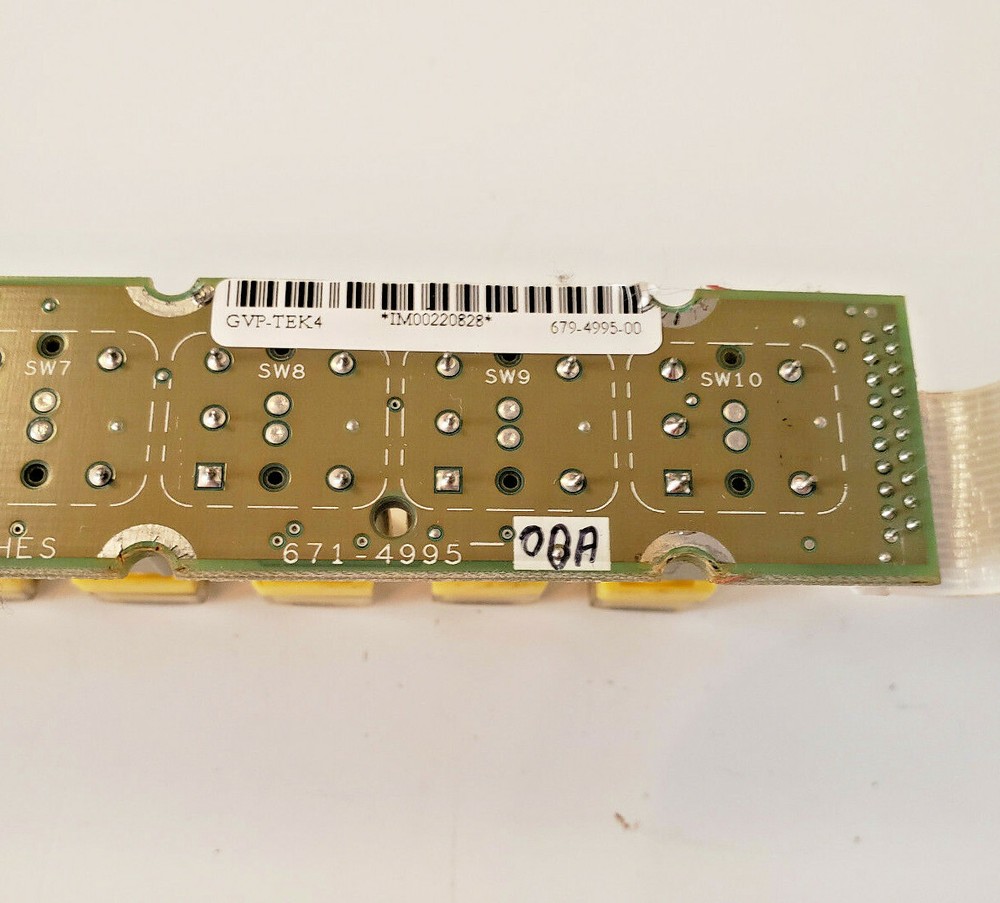 Grass Valley User Definable Switch Subpanel 671-4995-00A