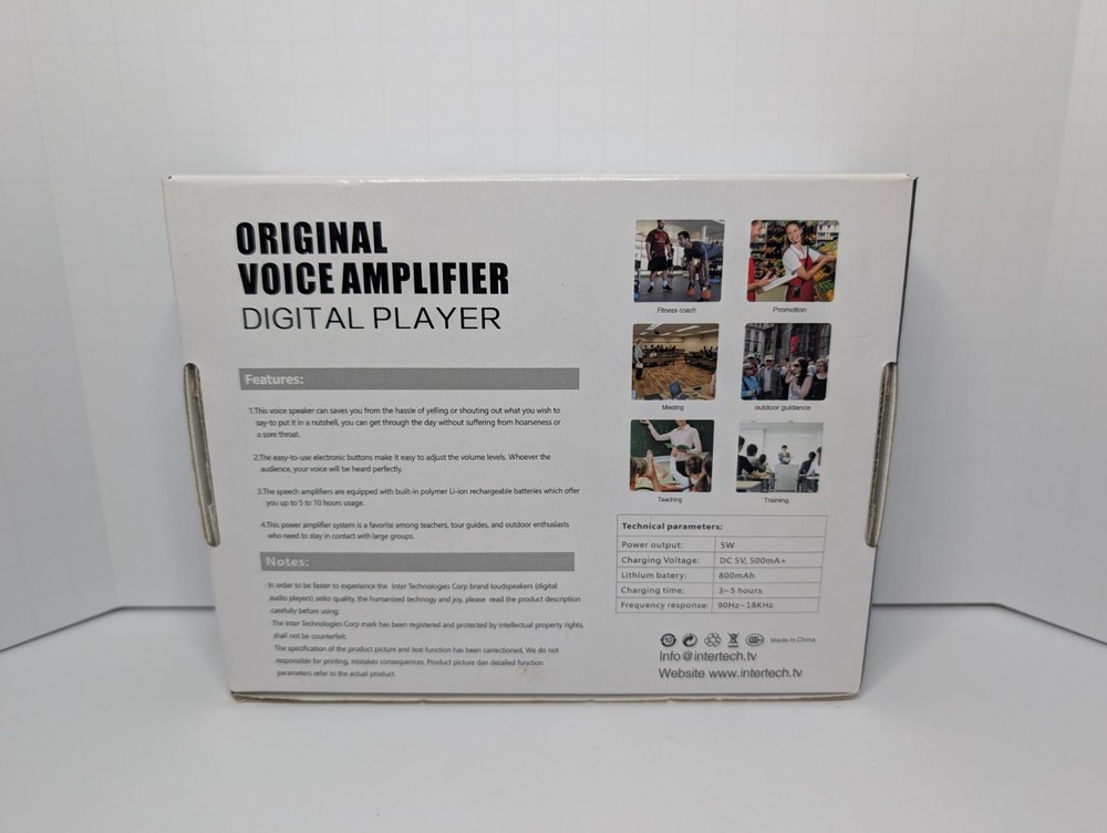 Inter Technologies Original Voice Amplifier with Wired Microphone