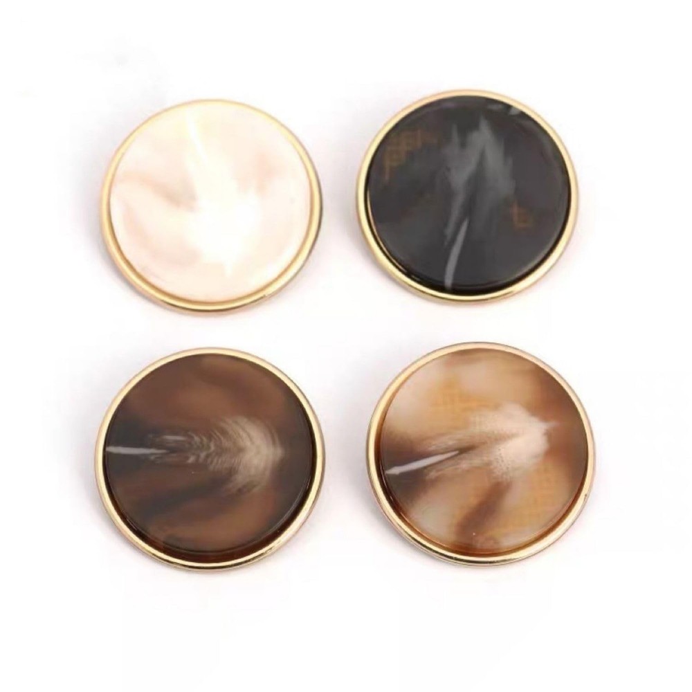 5 PCS Fashion Metal Pattern Round Button Arrow Pattern Button for Clothes Sew...