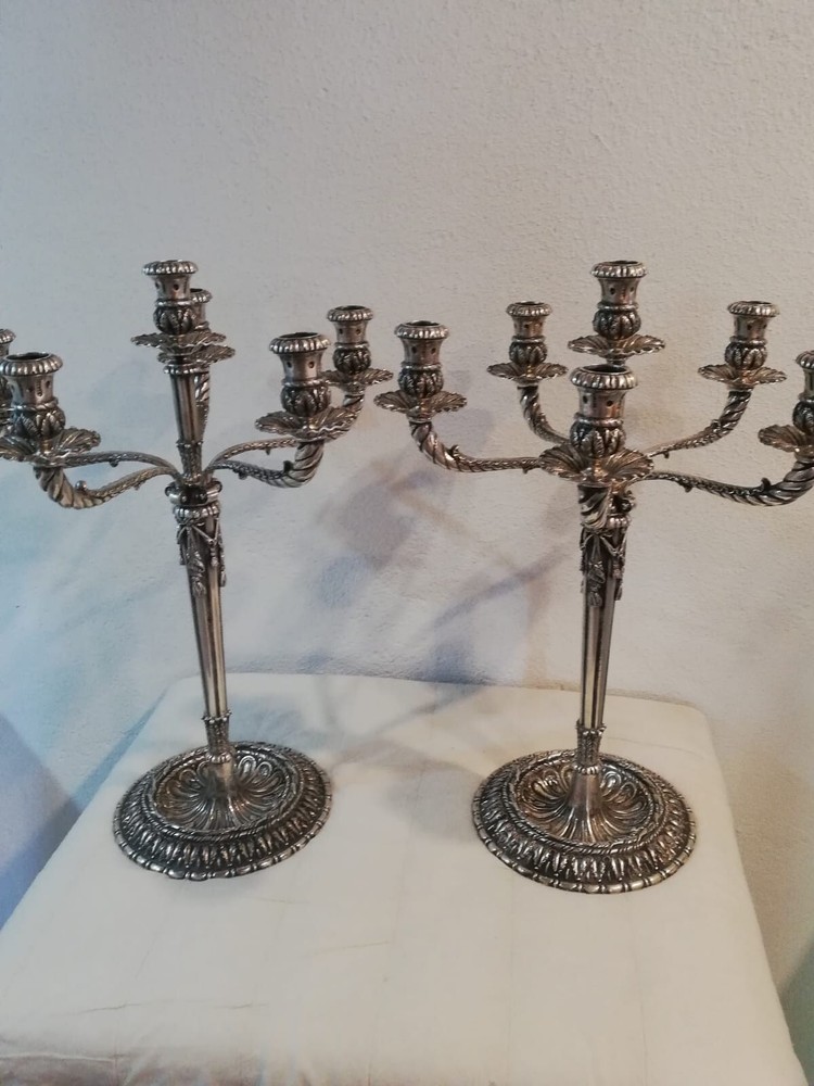 800 Solid Silver Candlesticks