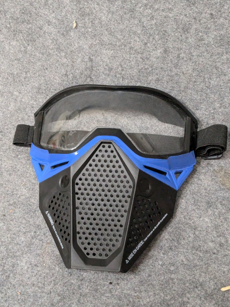 Black/Blue Airsoft tactical face mask