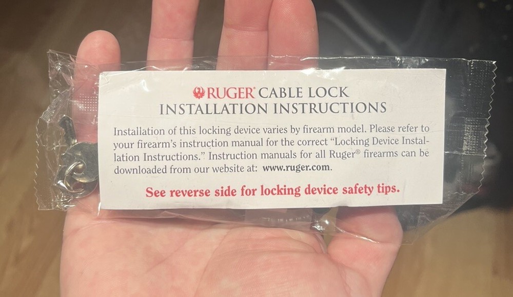 Ruger Gun Lock - Cable+ Keys (NEW/ UNOPENED)