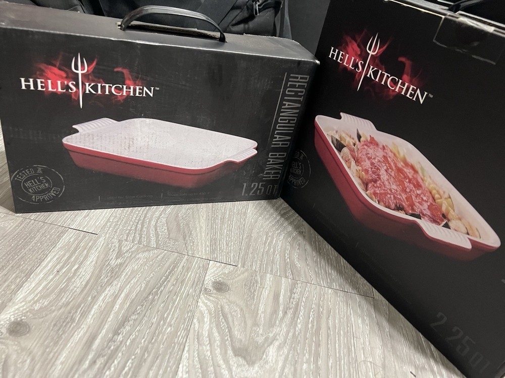 Hell’s Kitchen by Gordon Ramsay Ceramic Baking Dishes – 2-Piece Set (New)
