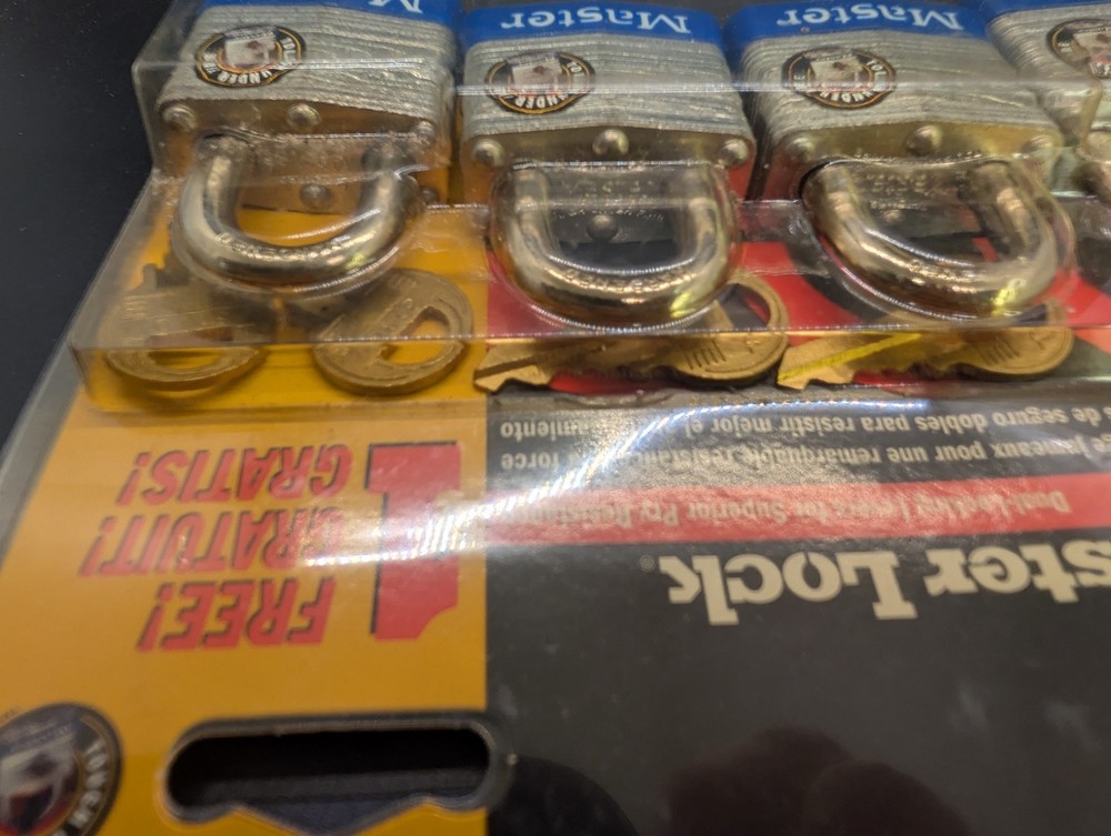 Master Lock 3008D No. 3 Padlock 4 Pack