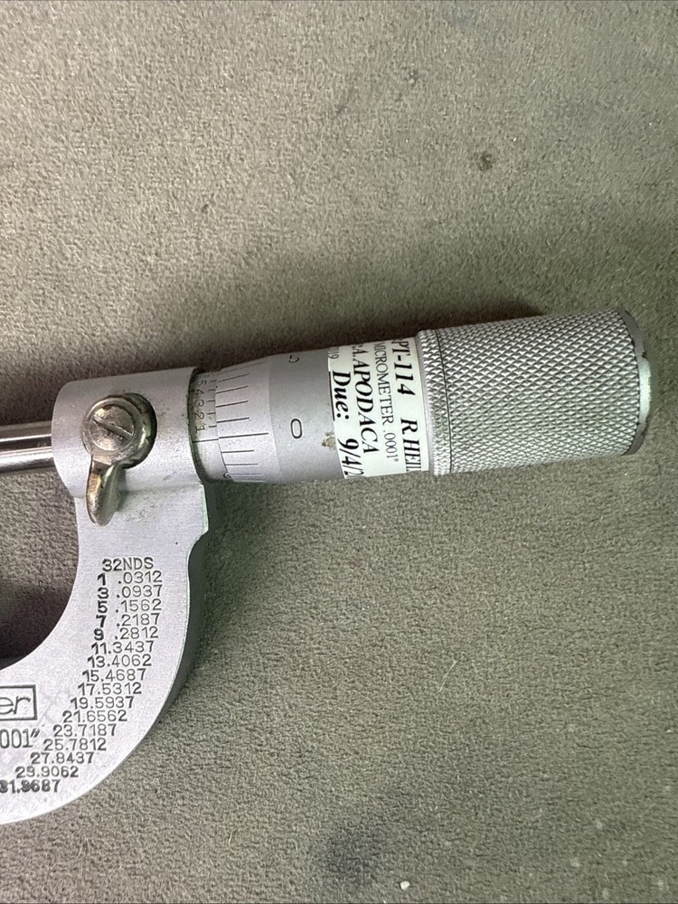 FOWLER Micrometer - 0-1" Range, .0001"