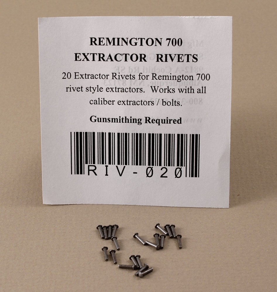 4, Extractor rivets for Remington 700