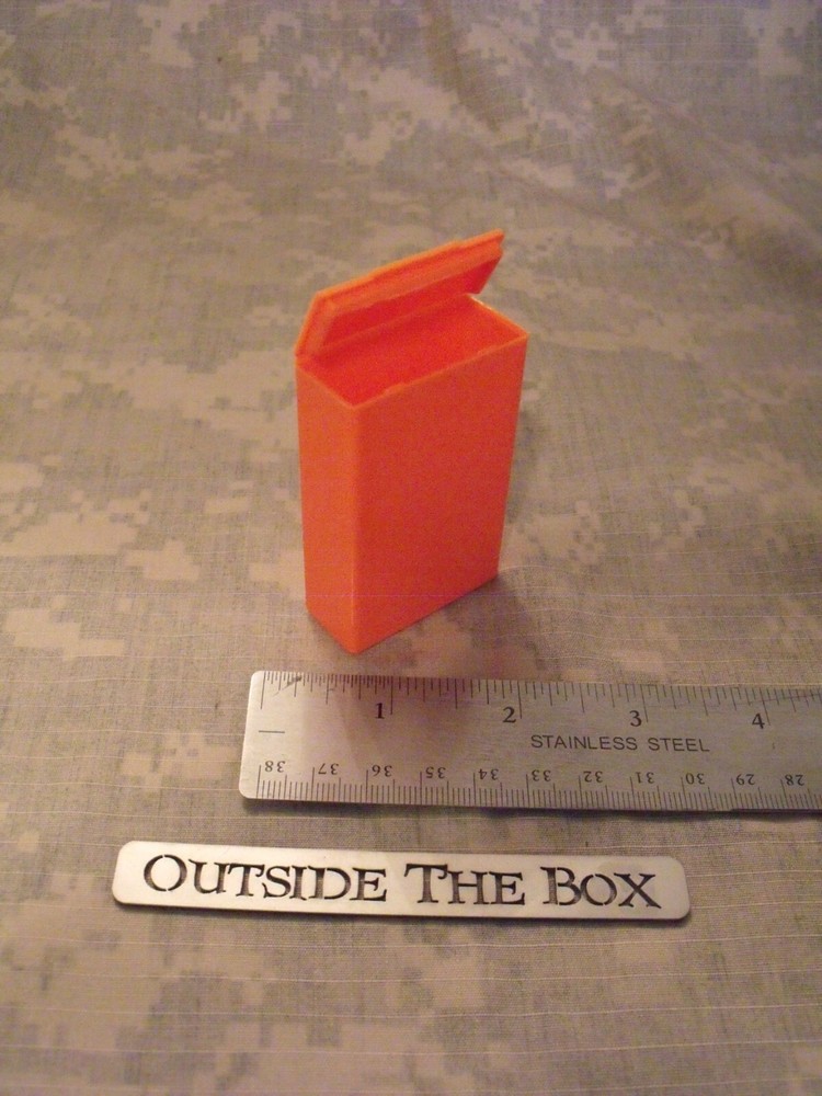 EMPTY BOX - Spark-Lite Military Survival Fire Starter BOX ONLY, HUNTER ORANGE