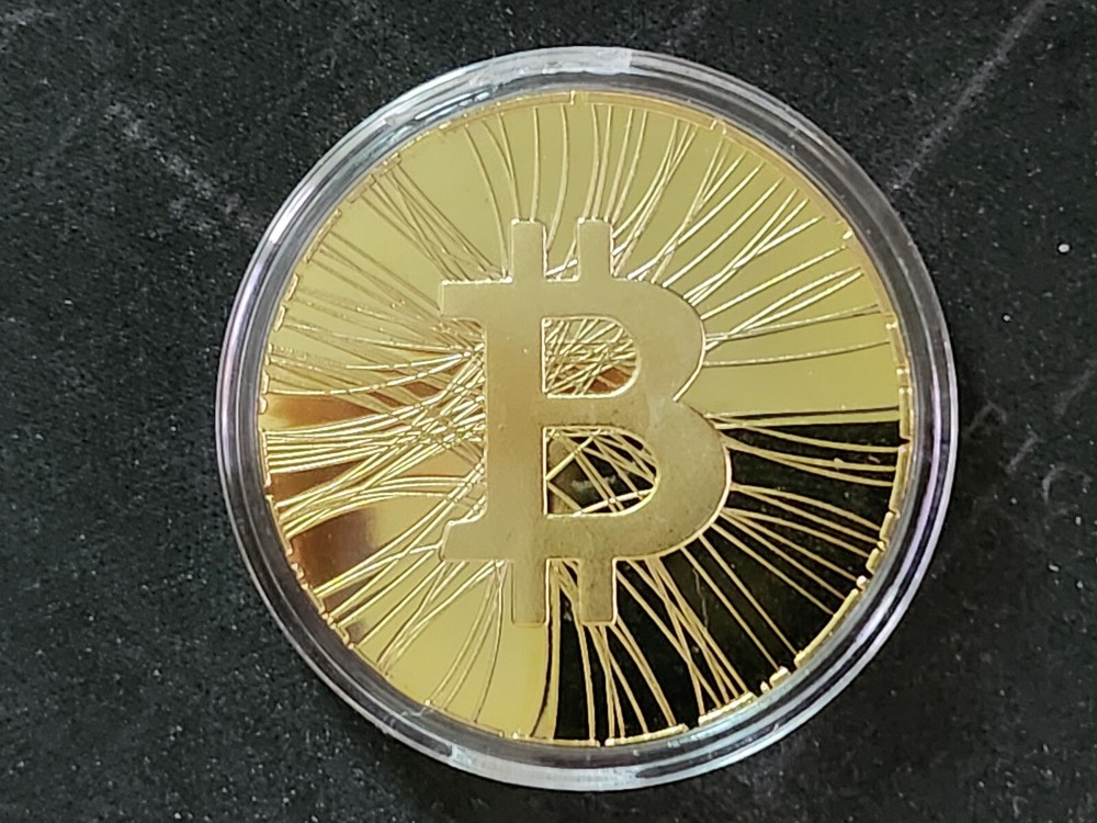 Bitcoin Gold Plated Physical Bitcoin BTC Cryptocurrency