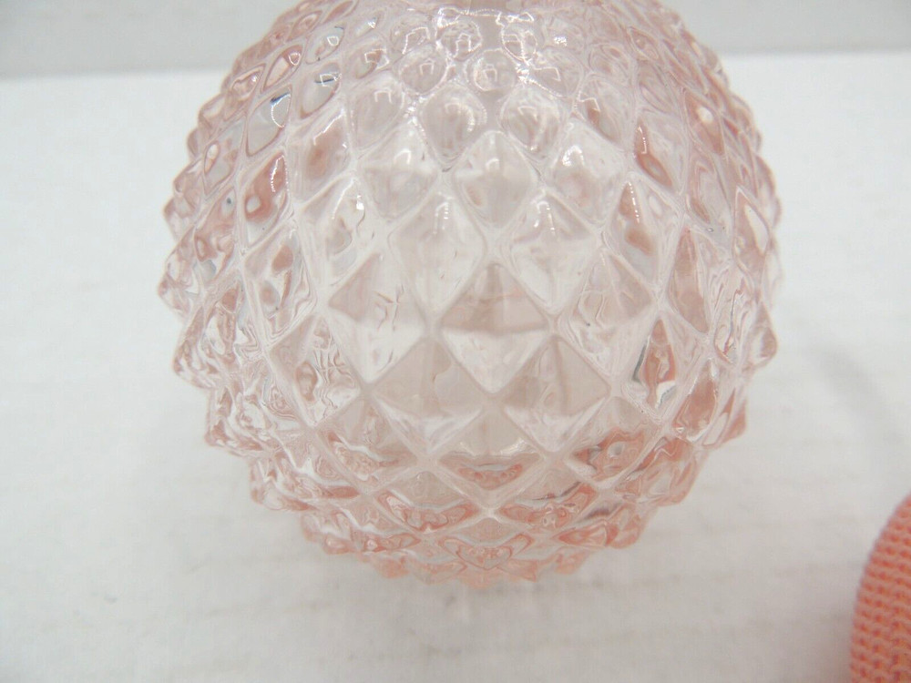 Vintage Pink Textured Glass Atomizer Perfume Bottle