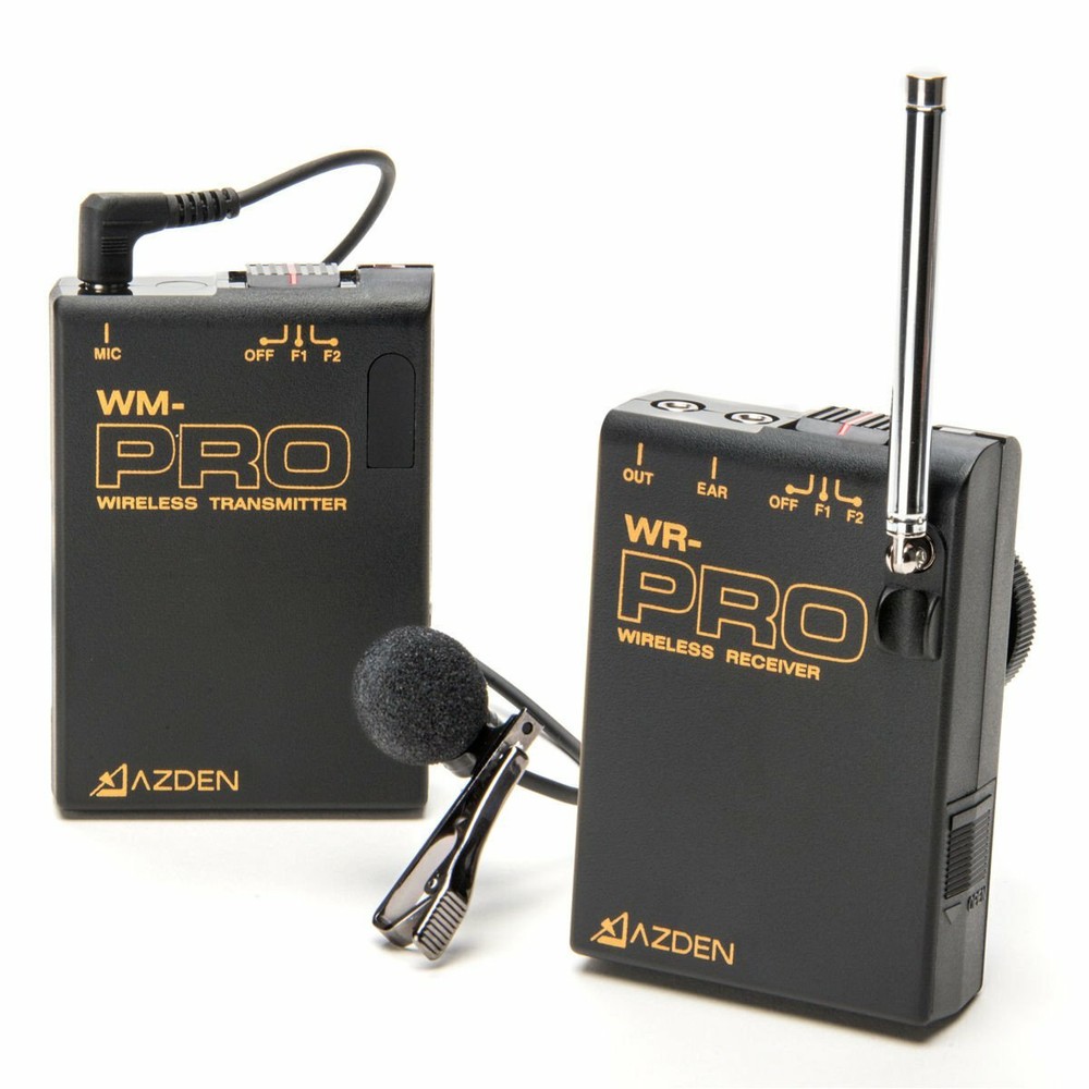 AZDEN WLX-PRO+i Wireless Mono Lavalier Microphone Kit with iPhone & Android Phon