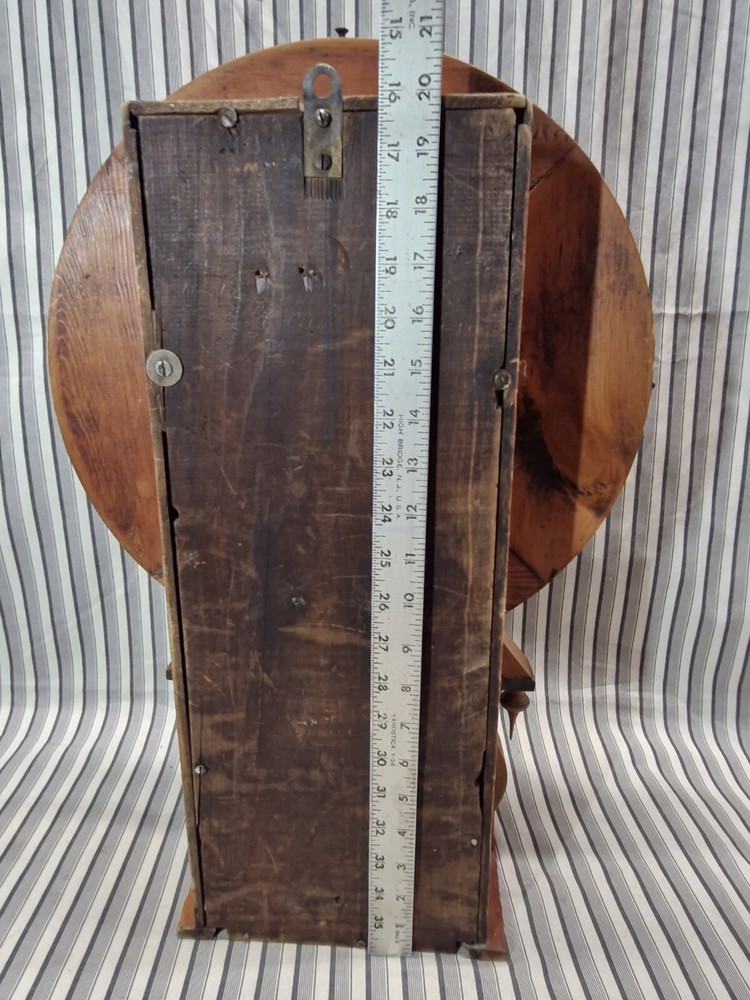 Antique Drop Dial Wood Wall Clock